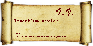 Immerblum Vivien névjegykártya
